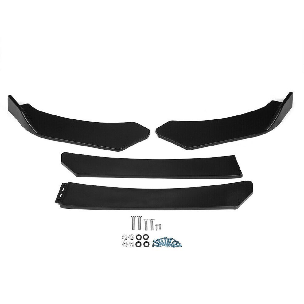 Universal Glossy Black Front Bumper Spoiler Lip Body Kit Splitter Chin