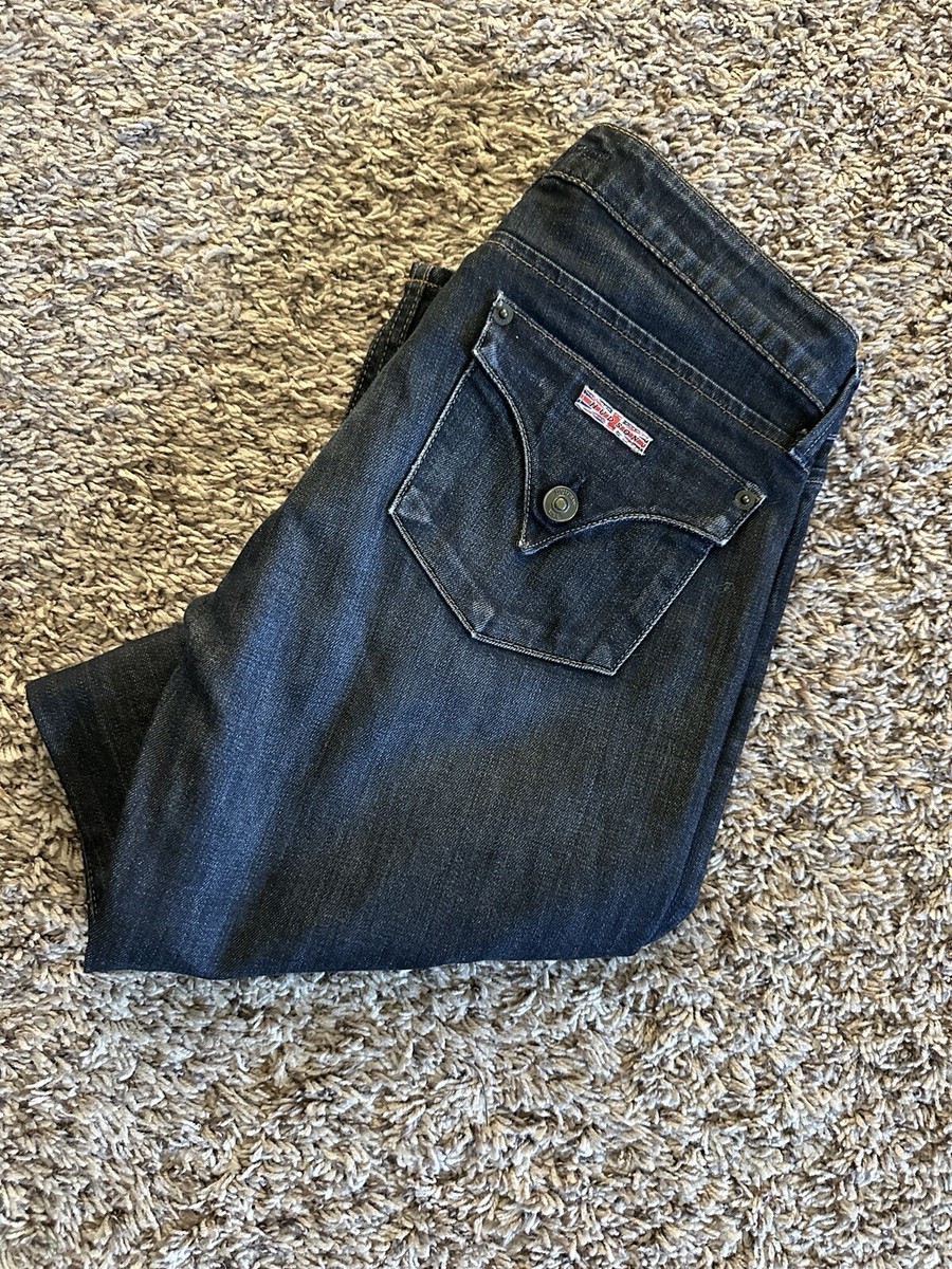 Hudson Jeans Womens 28 Carly Flap Straight Leg Ember Wash Stretch Low Rise