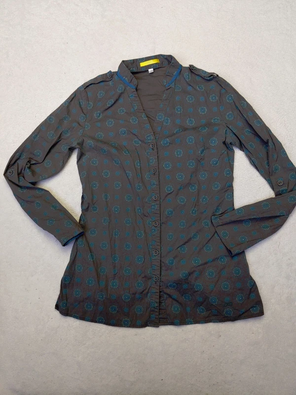 lole flower geometric tunic button down shirt