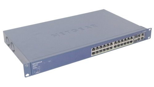 Netgear FS728TP ProSafe 24 + 4 Smart Switch with PoE - With Rackmount Ears V2 - Picture 1 of 2