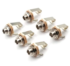 Switchcraft 1/4" Mono Jack Input Output w/ Hardware #11 - Pack of Six (x6)