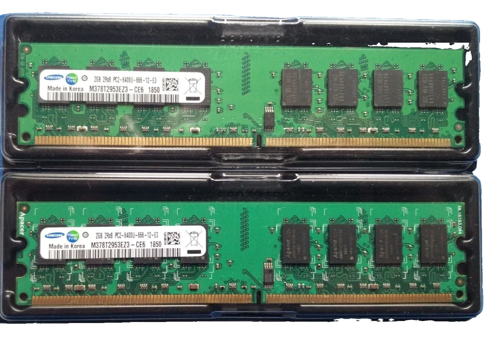 4 GB (2 x 2 GB) DDR2 800 MHz - MEMORIE RAM SAMSUNG 1,8 V DIMM - MB CON CPU INTEL - Immagine 3 di 4