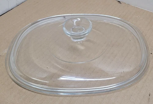 PYREX Replacement LID F-12-C A CLEAR GLASS~Oblong~Domed