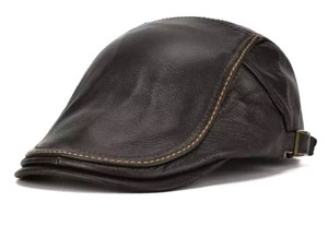 mens leather newsboy hats