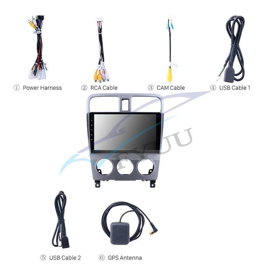 Radio Coche 9" Android 10.0 Navegación GPS WiFi 1+16GB Para Subaru Forester 2002-08 Foto 2 de 4