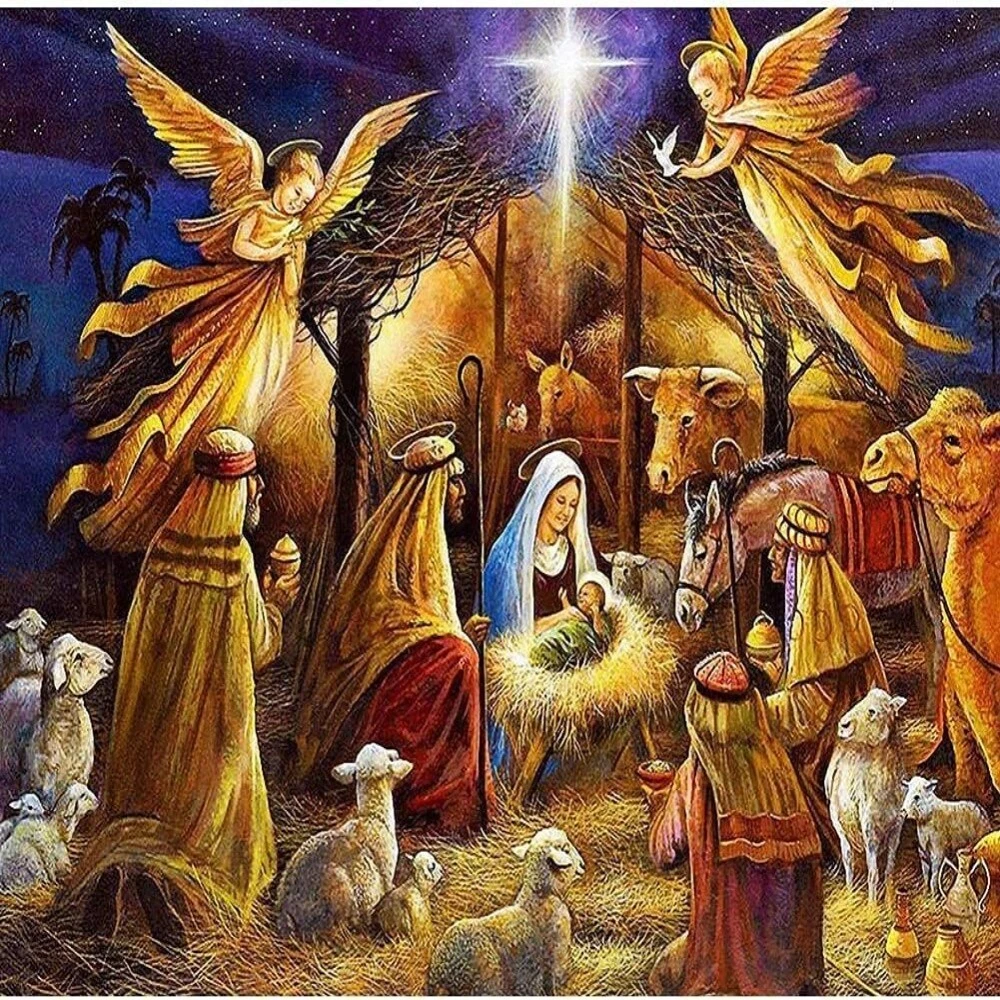 Nativity scene on sale wall art