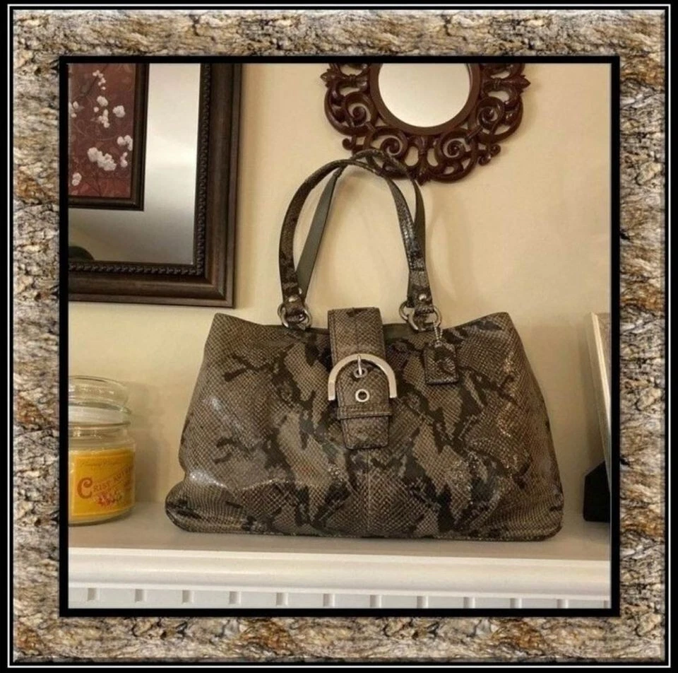 Coach python bag sale