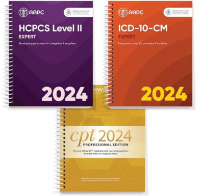 CPT ICD HCPCS AAPC 2024 medical coding books