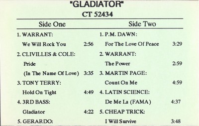 Various - Gladiator (Music From The Motion Picture) (Cass, Advance, Comp, Promo)