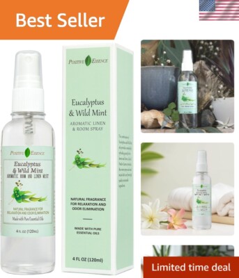 Natural Eucalyptus & Wild Mint Room and Linen Spray - Refreshing Aromatic Mist