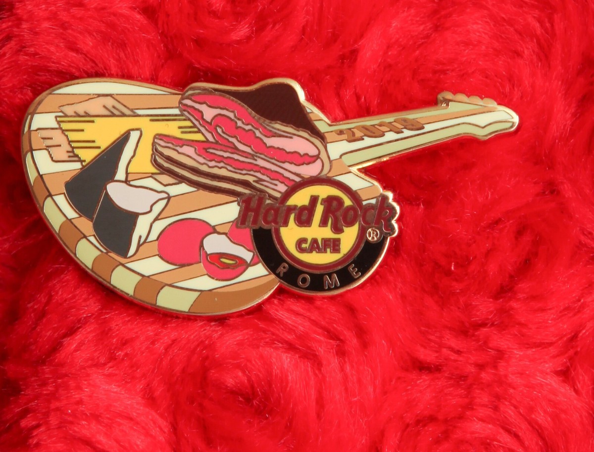 Hard Rock CAFE コースター Hard Rock Cafe Pin ROME Carbonara Guitar chartreuse board italy