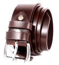 Men's Genuine Buffalo FULL GRAIN Leather Belt 1.5'' wide Amish Handmade in USA