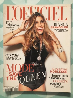L'OFFICIEL PARIS French 951 Dec 2010 Bianca BRANDOLINI Eva HERZIGOVA Mode QUEEN