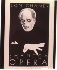 Lon Chaney Phantom of the Opera Rare Movie Poster Art Vintage 4x5 Transparency