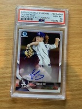 Dustin May - 2018 Bowman Chrome Prospects Autograph Auto PSA 10 Pre RC Rookie