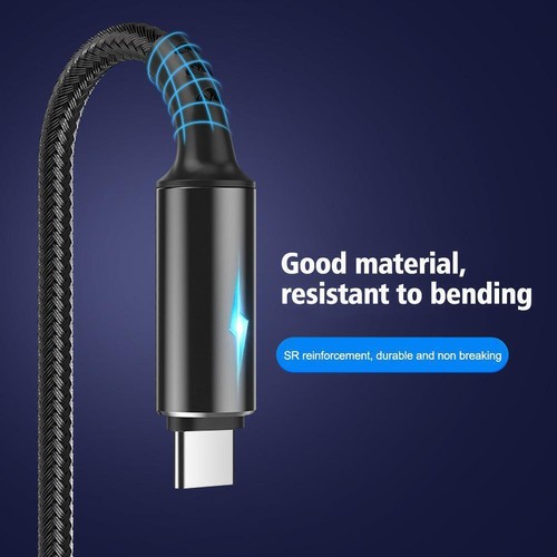 Typ-C-Kabel Schnellladekabel Nylon geflochtenes Ladegerät S2 USB-Kabel Lot A3 яμ - Zdjęcie 2 z 15