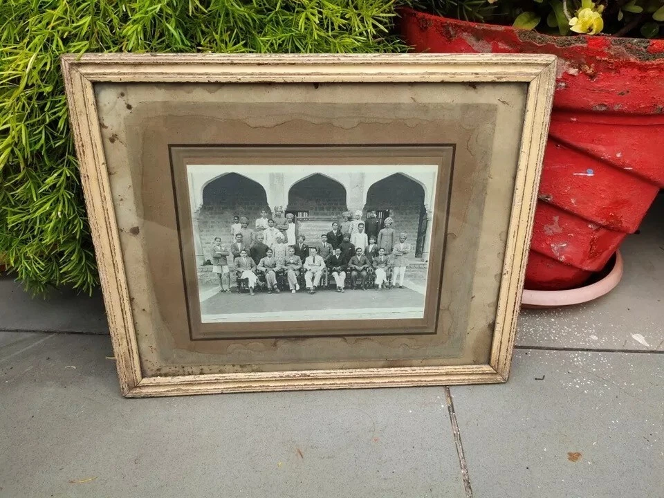 1932-33" Antique Indian Intermediate - Commerce Man Photograph Print Wall Framed - Image 2 of 4