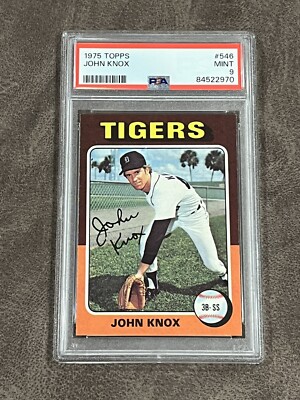 1975 Topps John Knox #546 PSA 9 MINT!! Detroit Tigers | eBay