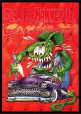 Slam It Hammer It Cruise It Hot Rod Rat Fink Blow Torch Engine Mechanic MAGNET