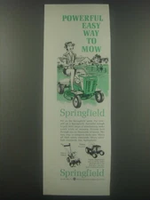 1962 Springfield Riding Tractors and Rotary Tillers Advertisement