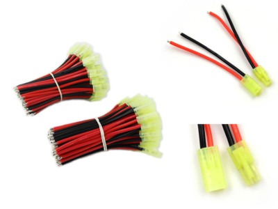 1-50 Paar MINI Tamiya Stecker Buchse mit Silikonkabel 100mm Kabel 2 5 10 15 20