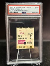 Nolan Ryan 1976 2000th Strikeout Ticket Stub PSA Pop 1! HOF All Time K King Rare