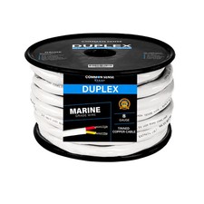 8 AWG Duplex Marine Grade Wire Tinned Copper-OFC - 50 feet - Round R/Y
