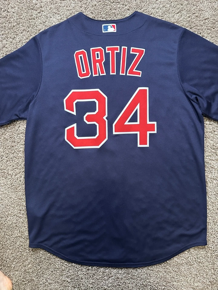 Jersey Azul David Ortiz Boston Red Sox Talla L Foto 2 de 3