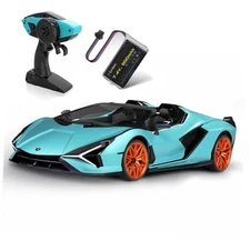  Lamborghini Remote Control Car, 1:12 Scale Lambo Toy Car 7.4V 900mAh Blue