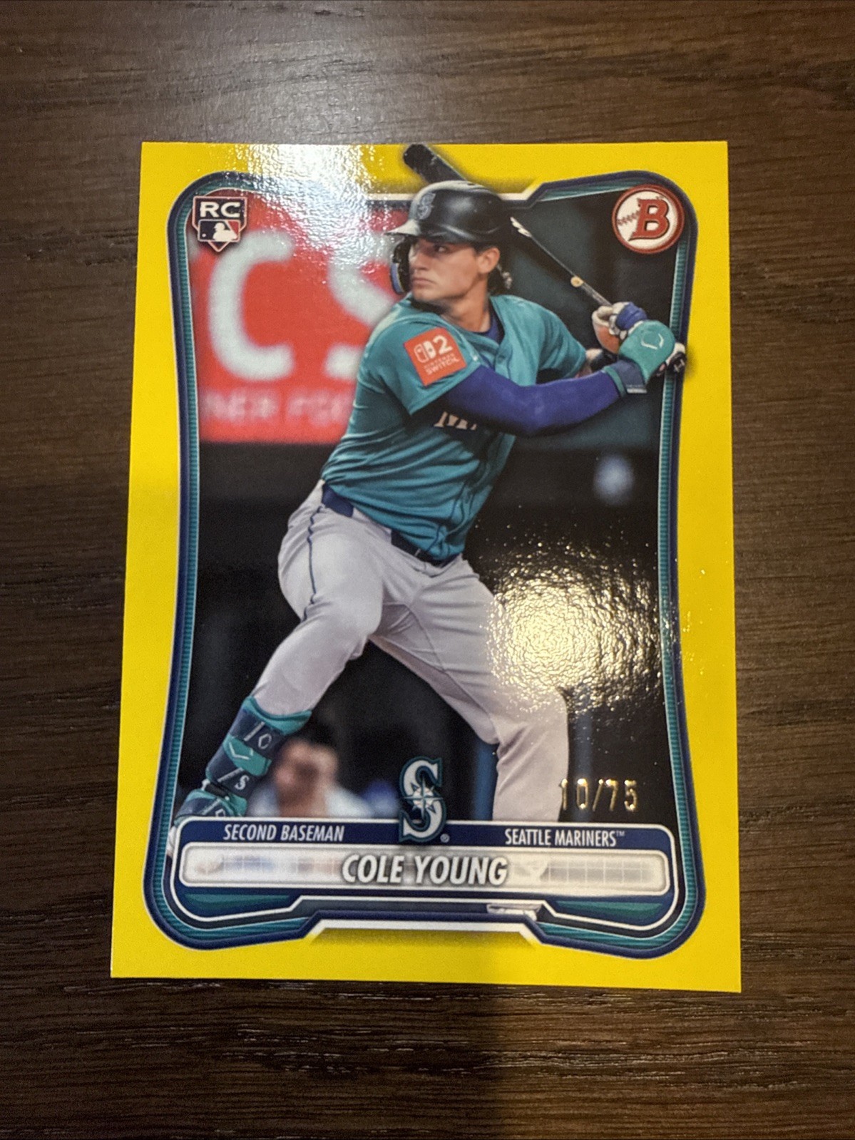 2026 Bowman Cole Young Yellow RC 10/75