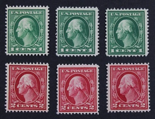 CKStamps: US Stamps Collection Scott#405 406 1c 2c Unused NG