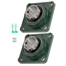 LABLT 2 Pack UCF210-32 4 Bolt Solid Base Pillow Block Flange Bearing 2" Bore
