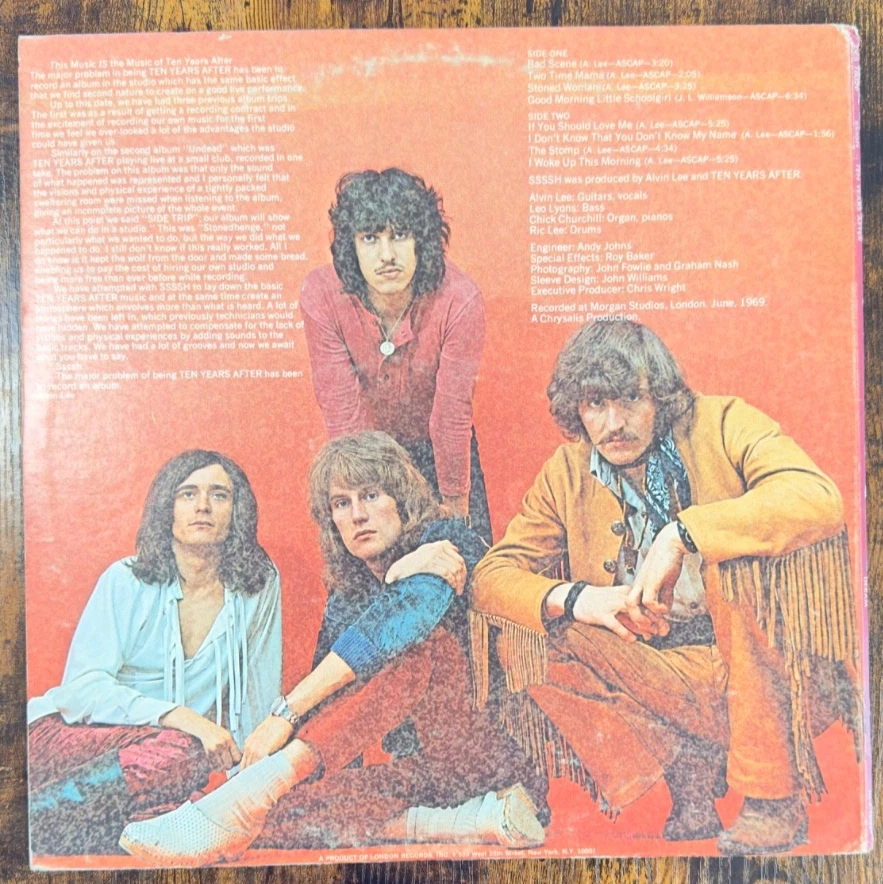 Ten Years After – Ssssh. – Vinyl Recod LP - 1969 Deram DES 18029 – VG+ - Image 2 of 4