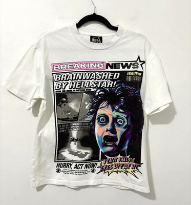 Hellstar Hell Star Breaking News Brainwashed T-Shirt Unisex size Small