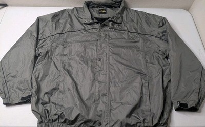 Ray Cook Tech Windbreaker Jacket Men's 2XL Gray Full Zip Long Sleeve 