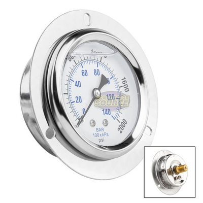 #ad 2.5quot; Liquid Filled Pressure Gauge 0 2000 PSI 1 4quot; NPT CBM Panel Flush Mount $29.95
