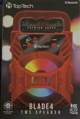 Portable Bluetooth TWS Speaker Blade4 Audio Top Tech 16 Hours 7 Lightmodes