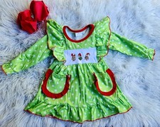 Grinch Polka Dot Dress