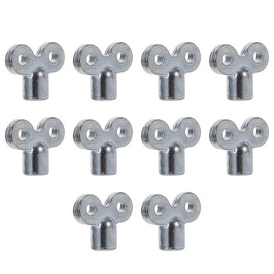 10Pcs Reusable Silver Radiator Bleed Keys Zinc Alloy Plumbing Vent Key Set