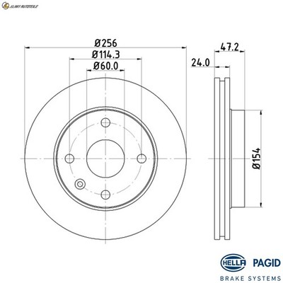 2x BREMSSCHEIBE 8DD 355 111-351 FÜR CHEVROLET EPICAREZZOMPVEVANDA DAEWOO 2.0L 