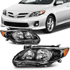 Headlight Assembly Fits for Toyota Corolla 2011-2013 Headlamp in Black Housing A