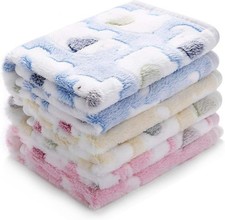 1 Pack 3 Blankets Super Soft Fluffy Premium Cute Elephant Pattern Pet Blanket Fl