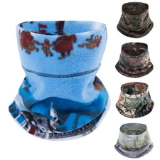 Warmer Camo Neck Gaiter Winter Fleece Face Masks Face Cover Scarfs for Men Women