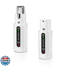 Wireless XLR Transmitter and Receiver Wireless Microphone Adapter with 24-bit