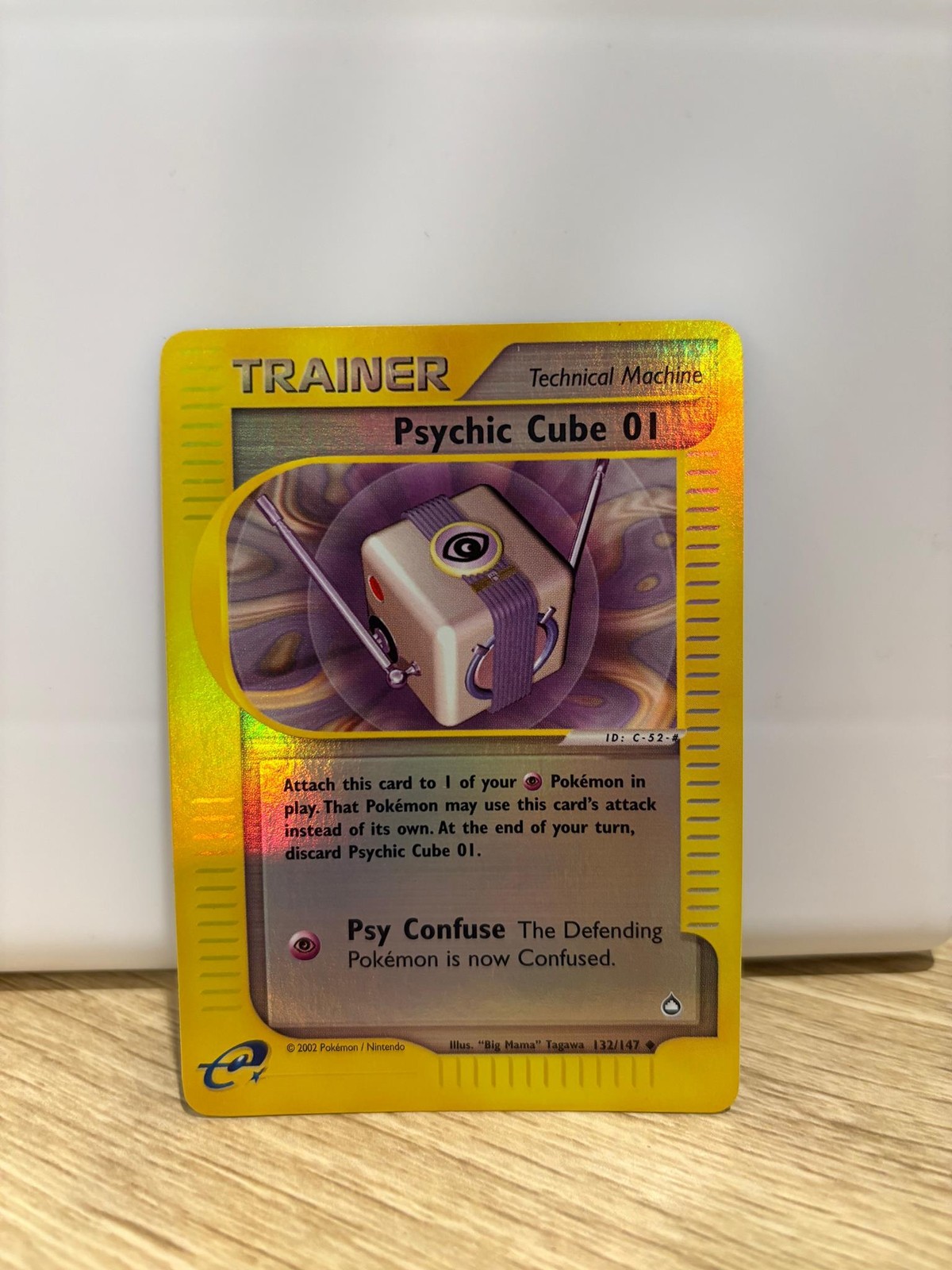 2002 Pokémon Aquapolis - Psychic Cube 01 Reverse Holo No. 132/147 NM