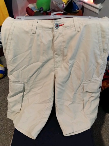 Pantaloncini lunghi Tony Hawk da uomo taglia 32 kaki marrone skater skateboard 10 pollici cucitura interna - Foto 1 di 5