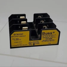 Bussmann BC6033P Fuse Block Holder 3 Pole 30A 600 AC/DC 18 to 10 AWG