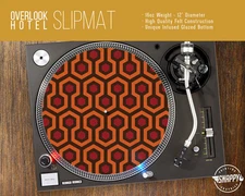 Overlook Hotel Pattern Turntable Slipmat - 12" LP Record Player, DJ Slipmat
