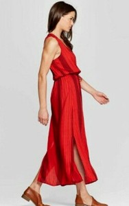 womens red maxi dress