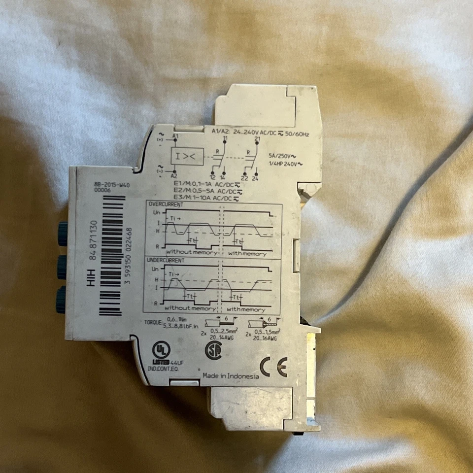Crouzet HIH Current Control Relay 8B-2013-W25 5A/250V~ - Image 3 of 3